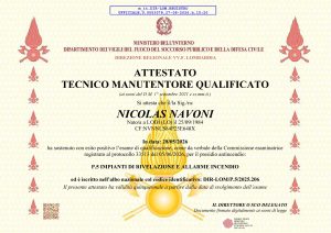 Attestato Tecnico Manutentore Qualificato